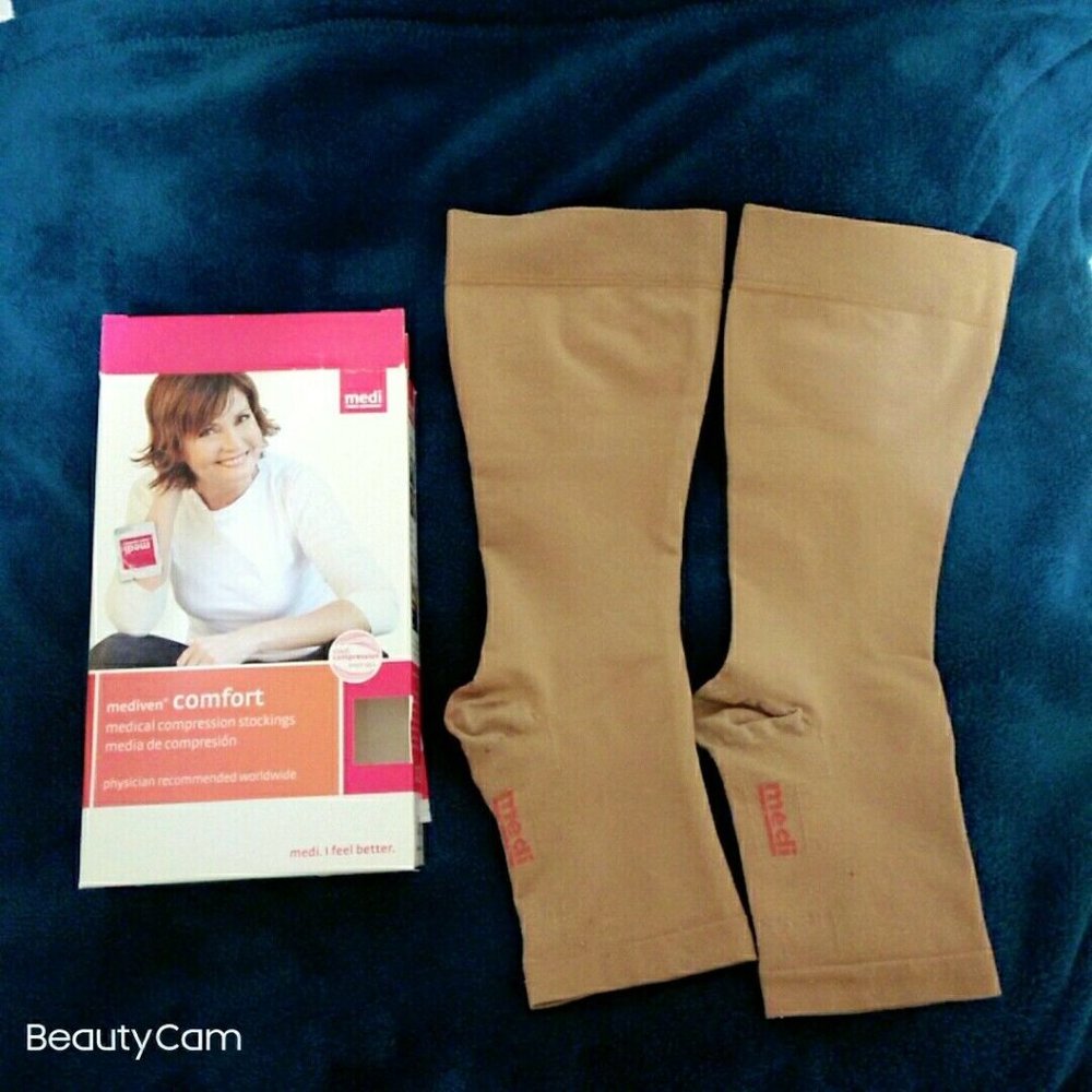 Mediven Calf Open Toe Stockings Natural Size III